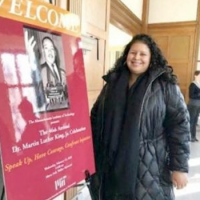 Congratulations to Gloria Anglon (Alpha Delta FA 07) for receiving the 2020 Dr. Martin Luther King, Jr. Leadership Award...We applaud you hermana for your hard work and dedication to your community." --Lambda Theta Alpha Latin Sorority, Inc. (photo credit), Facebook, 7 March 2020