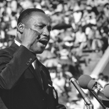 King makes a speech at the Illinois rally for civil rights on June 21 1964 in Chicago, Illinois. Photograph: Ted Williams/Getty Images